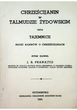 Chrześcijanin w Talmudzie Żydowskim