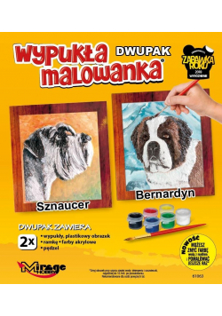 Wypukła malowanka Psy - Sznaucer + Bernardyn