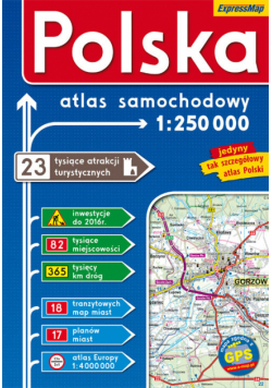 Polska, atlas samochodowy 1:250 000