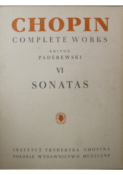 Chopin Complete Works VI Sonatas