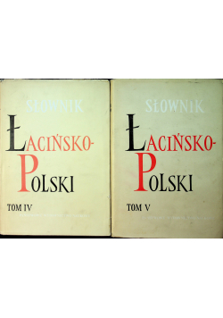 Słownik łacińsko polski 2 Tomy