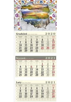 Kalendarz 2021 Trójdzielny Polska CRUX