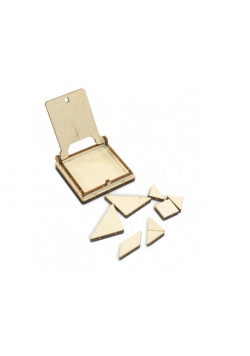 Drewniana gra podróżna 3D Układanka Tangram
