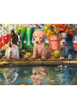 Malowanie po numerach - 30x40cm Szczenięta