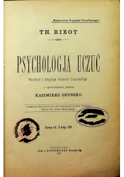 Psychologja uczuć 1901 r.
