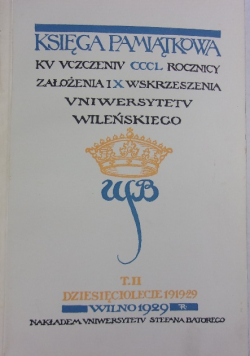 Księga pamiątkowa ku uczczeniu CCCL 1929 r.