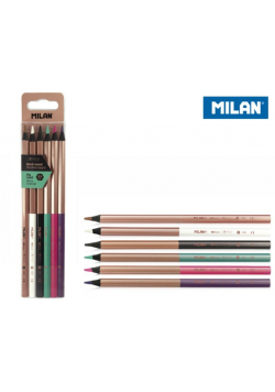 Kredki sześciokątne 6 kolorów MILAN