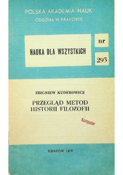 Przegląd metod historii filozofii