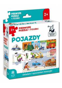 Puzzle Pojazdy + figurki Pierwsze puzzle Kapitan Nauka