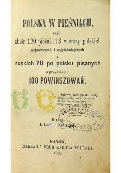 Polska w pieśniach 1870 r