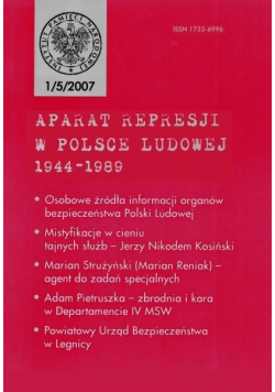 Aparat represji w Polsce Ludowej 1944 do 1989  Nr 1
