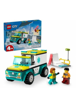 LEGO(R) CITY 60403 (8szt) Karetka i snowboardzista