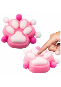 Gniotek Kocia łapka antystresowa Squishy różowa