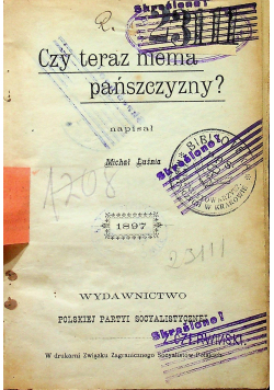 Czy teraz niema pańszczyzny 8 książek 1897 r.
