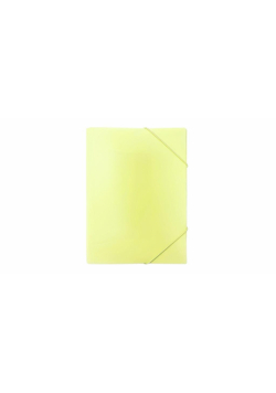 Teczka z gumką A4 PP pastel żółta