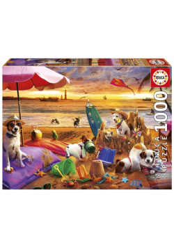 Puzzle 1000 Psy na plaży