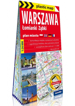 Plastic map Warszawa 1:26 000 plan miasta