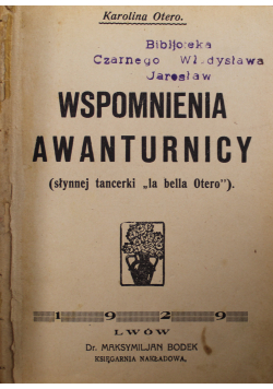 Wspomnienia awanturnicy 1929 r.