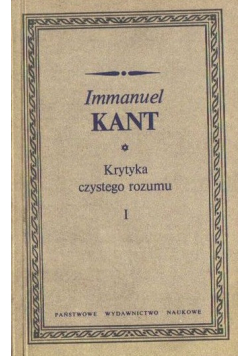 Kant krytyka czystego rozumu I