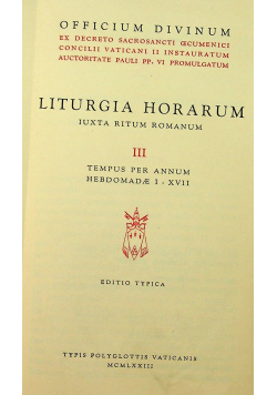 Liturgia Horarum tom 3