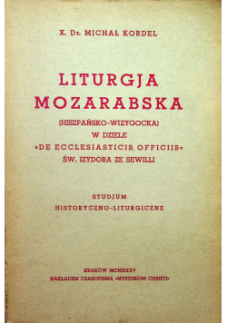 Liturgja mozarabska 1935 r