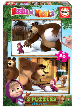 Puzzle 2x20 Masza i Niedźwiedź G3