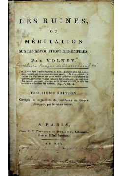 Les Ruines Ou Meditation