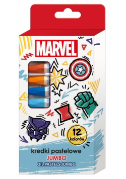 Kredki pastelowe jumbo Avengers 12 kolorów