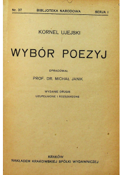 Kornel Ujejski Wybór poezyj 1924 r