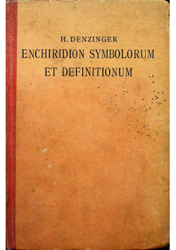 Enchiridion symbolorum  et definitionum 1922 r