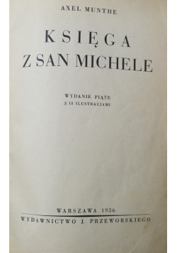 Księga z San Michele, 1936r.