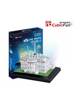 Puzzle 3D Biały Dom LED