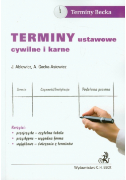 Gacka-Asiewicz Aneta - Terminy ustawowe cywilne i karne