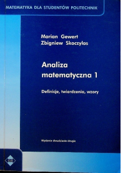 Analiza matematyczna 1 Definicje twierdzenia wzory
