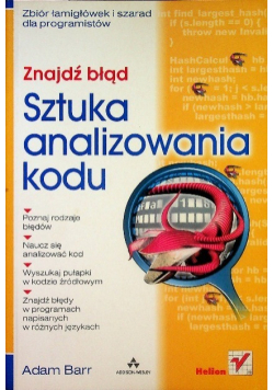 Znajdź błąd sztuka analizowania kodu
