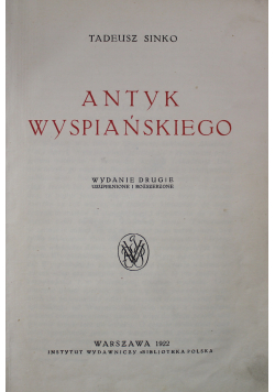 Antyk Wyspiańskiego 1922 r.