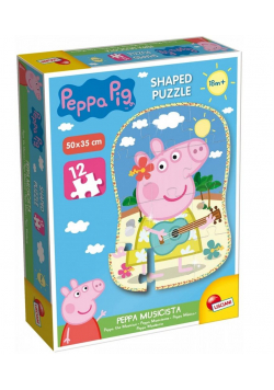 Puzzle 12 Kształty - Świnka Peppa
