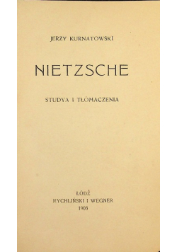 Nietzsche 1903 r.