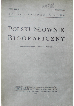 Polski słownik biograficzny tom XXXI zeszyt 129