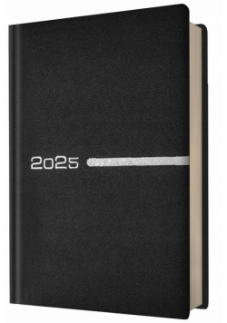 Kalendarz 2025 książkowy A5 dzienny czarny