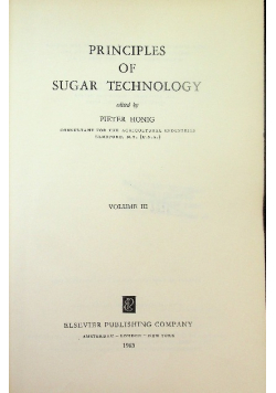Principles of Sugar Technology