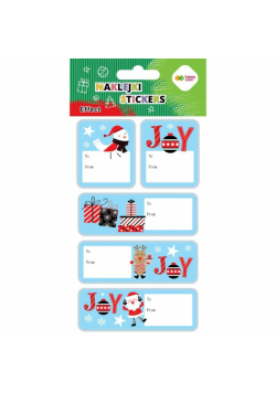 Naklejki Xmas joy tag 10x20cm HAPPY COLOR