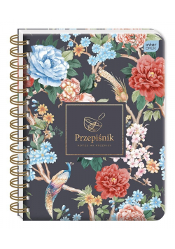 Przepiśnik A5/240K Flowers Black