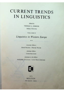 Current trends in linguistics vol 9 part 2