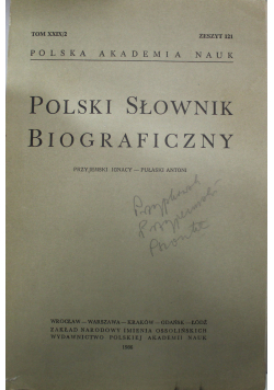 Polski Słownik Biograficzny tom XXIX/2 zeszyt 121
