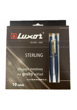 Długopis metalowy Sterling nieb. pozłacany (10szt)