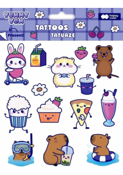 Tatuaże zmywalne Yummy Yum Happy Color