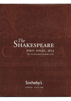 The Shakespeare Fiest folio 1623