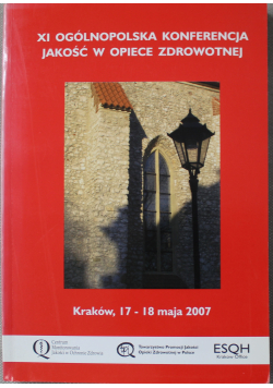 XI Ogólnopolska Konferencja Jakość w opiece zdrowotnej