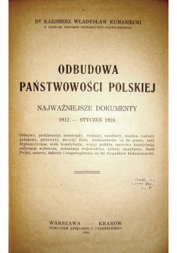 Odbudowa państwowości polskiej 1924 r